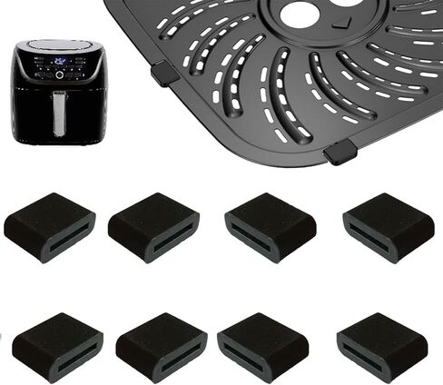 8 قطع ممتصات مطاطية لمقلاة الهواء من أجل PowerXL Vortex Pro 8QT/6QT/4QT لمقلاة الهواء، ألسنة مطاطية من السيليكون لمقلاة الهواء المطورة، قطع أقدام، وسادات فواصل أرجل لـ PowerXL، مقاومة لدرجات الحرارة العالية in Kuwait