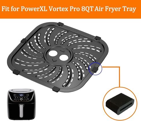 8 قطع ممتصات مطاطية لمقلاة الهواء من أجل PowerXL Vortex Pro 8QT/6QT/4QT لمقلاة الهواء، ألسنة مطاطية من السيليكون لمقلاة الهواء المطورة، قطع أقدام، وسادات فواصل أرجل لـ PowerXL، مقاومة لدرجات الحرارة العالية in Kuwait
