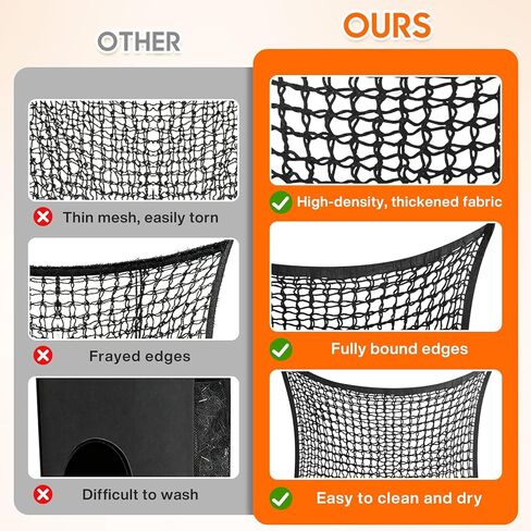 2 PCS Slow Feed Hay Net, Large Capacity Hay Bags for Horses, Easy-to-Hang Horse Feed Bag, Hay Nets for Horses as Horse Feeder for Full Day Feeding, Ideal for Horses Goat(31.5" x 35.1"-Black) in Kuwait