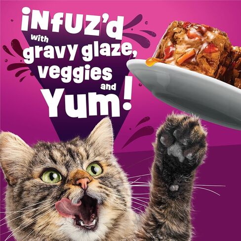 Purina Friskies Glaz’d and Infuz’d with Gravy Glaz’d Crab Flavored Wet Food for Cats - 5.5 Ounce (Pack of 24) in Kuwait