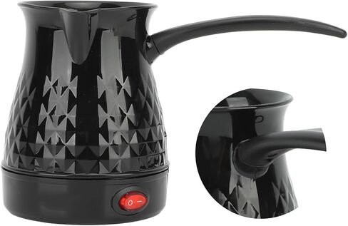 Electric Turkish Coffee Maker, 600ml Turkish Coffee Machine, 600W Anti Scald Tea Maker, 110V Portable Cafe Machine with Removable Handle for Home Heat Milk, Tea, US Plug in Kuwait