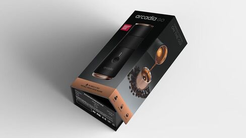 ماكينة صنع القهوة التركية المحمولة القابلة لإعادة الشحن من أركاديا جو - تعمل بمنفذ USB-C، مدمجة ولاسلكية، مثالية للاستخدام في الهواء الطلق، والسفر، والتخييم، وتخمير المكتب والمنزل (أسود ليلي) in Kuwait
