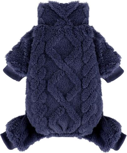 Dog Sweaters for Small Dogs Fleece Small Dog Pajamas Pet Clothes Cat Sweater Fall Winter Warm Puppy Clothes Boy Girl Doggie Outfits Jumpsuits for Chihuahua Yorkie, Purple2,XXS in Kuwait