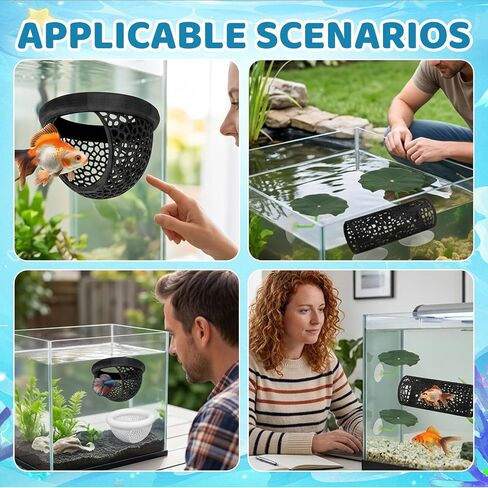 Betta Hammock, Betta Fish Tank Accessories, 6 Pcs Set Aquarium Floating Decor with Tunnel, Betta Fish Hammock and Resting Spots, Betta Floating Hide for Small Fish in Kuwait
