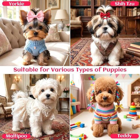 Puppy Brushes for Small Dogs - 2Pcs Soft Pet Grooming Brush for Yorkie, Shih Tzu, Maltipoo & Maltese, Gentle Detangling Shedding Brush for Wet or Dry Fur (Blue + Pink) in Kuwait