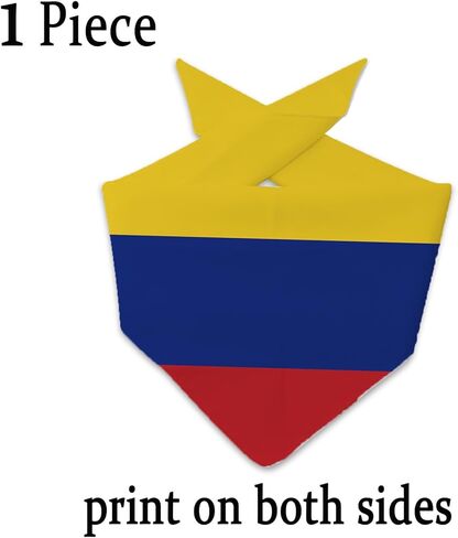 JXGZSO 1 Piece Colombian Flag Triangle Dog Bandana Colombian Theme Dog Gift Colombian Merchandise (Colombian Flag Dog) in Kuwait