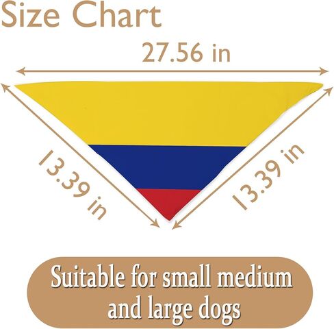 JXGZSO 1 Piece Colombian Flag Triangle Dog Bandana Colombian Theme Dog Gift Colombian Merchandise (Colombian Flag Dog) in Kuwait