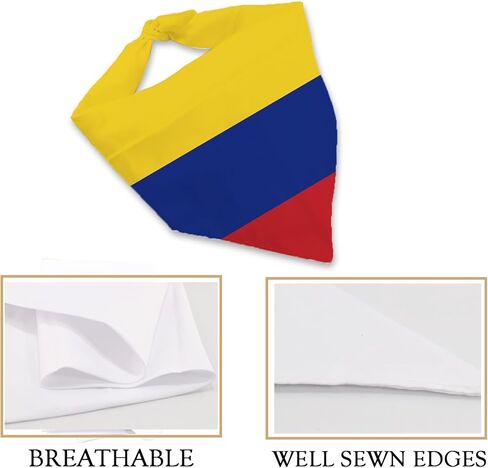 JXGZSO 1 Piece Colombian Flag Triangle Dog Bandana Colombian Theme Dog Gift Colombian Merchandise (Colombian Flag Dog) in Kuwait