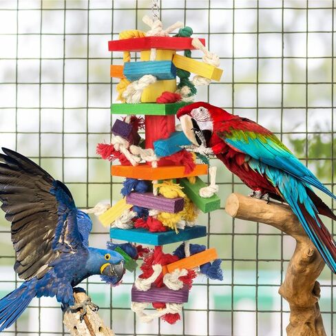 Extra Large Bird Parrot Toys for Macaws, African Greys, Amazons – Durable Parrot Chew Toy for Large Birds in Kuwait