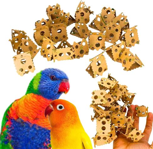 ألعاب بونكا بيرد 1222 Pk24 Card Crumbles - ألعاب الطيور القابلة للتمزيق للببغاوات والكونيور والكوكاتيل - لعبة الطيور العلفية، ألعاب الببغاء الصغيرة للمضغ والإثراء واللعب في القفص in Kuwait