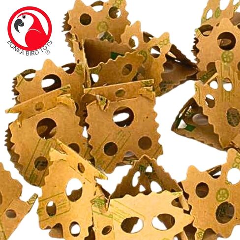 ألعاب بونكا بيرد 1222 Pk24 Card Crumbles - ألعاب الطيور القابلة للتمزيق للببغاوات والكونيور والكوكاتيل - لعبة الطيور العلفية، ألعاب الببغاء الصغيرة للمضغ والإثراء واللعب في القفص in Kuwait