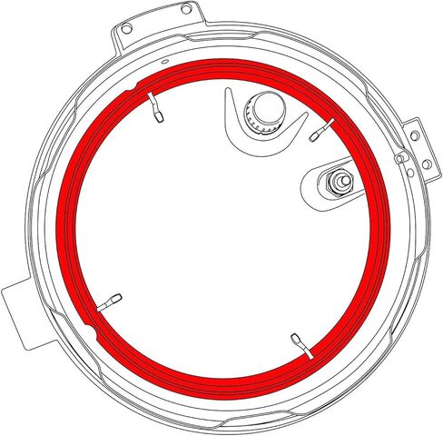 GJS Gourmet Replacement Silicone Gasket/Pressure Sealing Rings Compitable with 9.5 Quart NESCO NPC-9 Smart Electric Pressure Cooker and Canner (1) in Kuwait