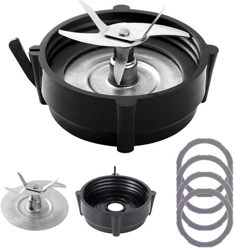 مجموعة قطع غيار خلاط Oster Pro 1200 - تتضمن شفرة القاطع (164160)، وغطاء قاعدة الجرة (179854-000-000) و4 حشوات من السيليكون (182341-000-842) | مجموعة كاملة 3 في 1 لخلاطات سلسلة Oster 1200 in Kuwait