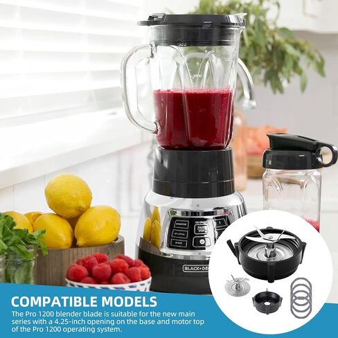 مجموعة قطع غيار خلاط Oster Pro 1200 - تتضمن شفرة القاطع (164160)، وغطاء قاعدة الجرة (179854-000-000) و4 حشوات من السيليكون (182341-000-842) | مجموعة كاملة 3 في 1 لخلاطات سلسلة Oster 1200 in Kuwait