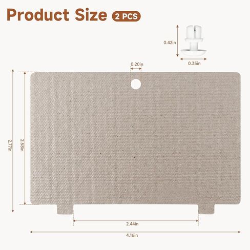 2 قطعة غطاء ميكا للدليل الموجي للميكروويف مع 2 قطعة أزرار قفل متوافقة مع Bosch HMV3052U/01 استبدال #: 00617090 617090 in Kuwait