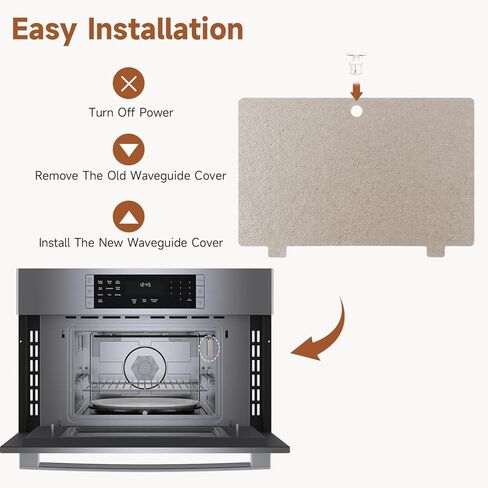2 قطعة غطاء ميكا للدليل الموجي للميكروويف مع 2 قطعة أزرار قفل متوافقة مع Bosch HMV3052U/01 استبدال #: 00617090 617090 in Kuwait