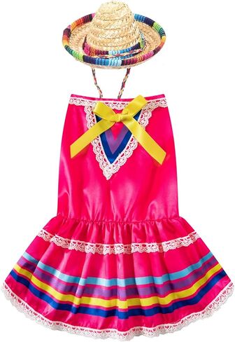 فستان الكلب المكسيكي Cinco de Mayo للحيوانات الأليفة (متوسط) in Kuwait