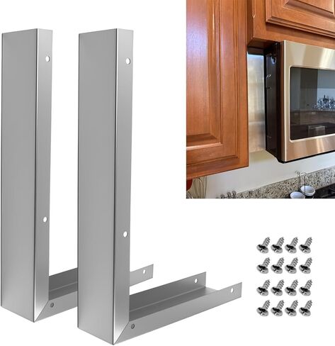 8171339 مجموعة حشو لوحة جانبية مدمجة للميكروويف، تناسب باناسونيك، ويرلبول، GE، LG Over The Range Microwave، مجموعة أدوات تزيين فرن الحائط، مجموعة أدوات الميكروويف SS، 15.75 بوصة طول، 10.83 بوصة عرض، 2.95 بوصة ارتفاع، مع 16 براغي in Kuwait