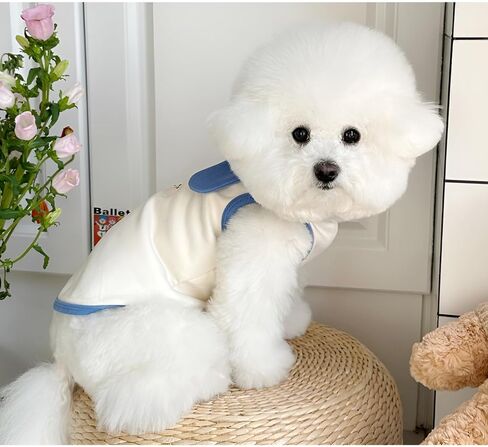 Dog Sleeveless Tank Top - Soft and Breathable with Cute Puppy Embroidery, Comfortable Summer T-Shirt for Small Dogs and Puppies in Saudi Arabia