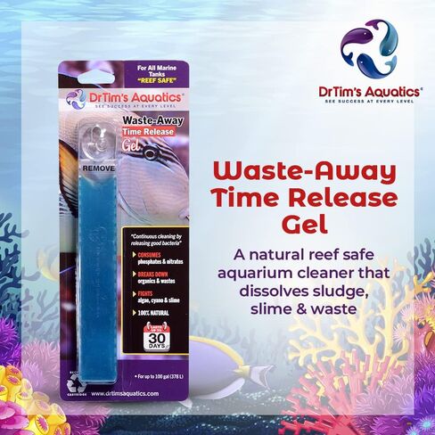 جل إطلاق الوقت الآمن من DrTim's Aquatics Reef - حل إدارة النفايات الجل لخزان الأسماك الطبيعي وحوض السمك لإذابة وتنظيف الحمأة والنفايات العضوية - يعالج 50 جالونًا in Kuwait