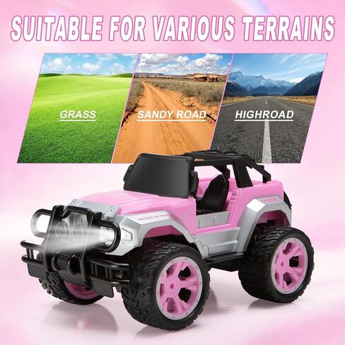 Carox Remote Control car for Kids with Spray Mist,1:16 Scale RC Car with Engine Sound and LED Lights, 2.4Ghz Off Road RC Monster Trucks -Christmas, Birthday for Kids (Blue) in Saudi Arabia