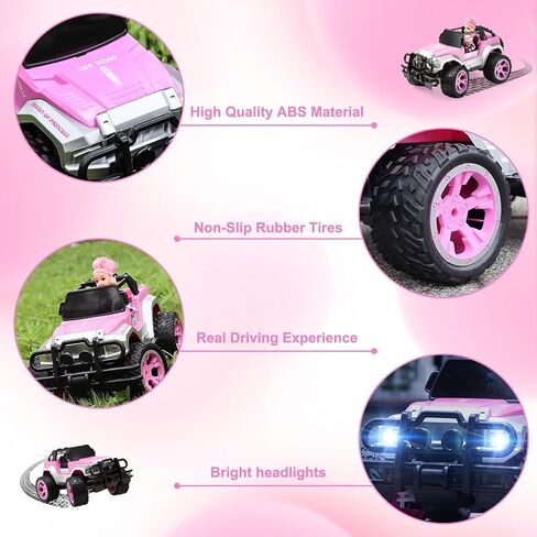 Carox Remote Control car for Kids with Spray Mist,1:16 Scale RC Car with Engine Sound and LED Lights, 2.4Ghz Off Road RC Monster Trucks -Christmas, Birthday for Kids (Blue) in Saudi Arabia
