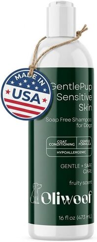 شامبو وبلسم GentlePup Tearless 2 في 1 للكلاب - عديم الرائحة، لا يسبب الحساسية، خالٍ من الصابون ودرجة الحموضة متوازنة للجراء ذات البشرة الحساسة والكلاب البالغة in Kuwait