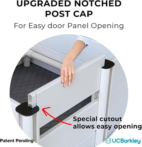 Whelping Box for Dogs & Puppies – Premium 36" Modular Design with Easy-Open Door, Pig Rails, Oxford Floor Liner & Washable Pee Pad – Indoor/Outdoor, Easy-Clean & Durable in Kuwait