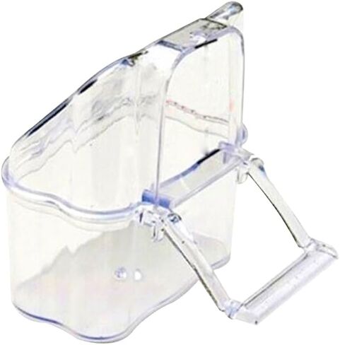 Cabilock 10Pcs Splash-Proof Bird Feeder for Cage Parrot Feeding Box Transparent Bird Food Bowls Easy Install Hanging Feeding Cups in Kuwait