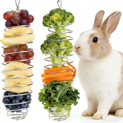 3PCS Rat Enrichment Toys Stainless Steel Bird Food Holder Rat Parrot Foraging Toy Fancy Mice Cage Accessories Puzzle Toy Slow Feeder in Kuwait