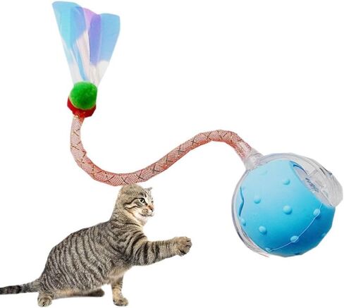 Smart Interactive Cat Ball Toy – Rechargeable Rolling Toy with Lights & Motion Sensor, 3 Play Modes for Indoor Cats, Self-Moving & Durable Fun in Saudi Arabia