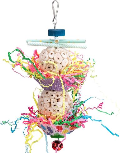 Conure Toys, Bird Hanging Foraging Shredder Toys, Soft Beak Chew Shred Forage Toys Bird Cage Accessories for Parrots,Cockatiel,Conure,Love Birds,Parakeets,Budgie and Other Small Birds in Kuwait