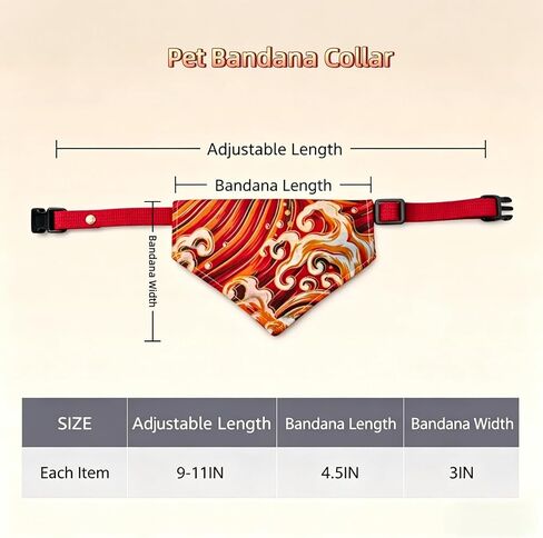 4 Pack Cat and Puppy Bandana Collar Set, Adjustable Cotton Pet Neck Scarves with Buckle, Cute Patterns for Daily Wear & Holiday Photos(4 Styles) in Kuwait