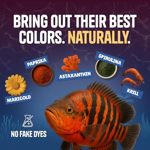 Pure Predator Cichlid Pellets | High Protein Cichlid Fish Food | Sinking Fish Food Pellets for Freshwater & Tropical Fish | Oscar & Large Cichlid Food | Aquarium Fish Food 3.5oz in Kuwait