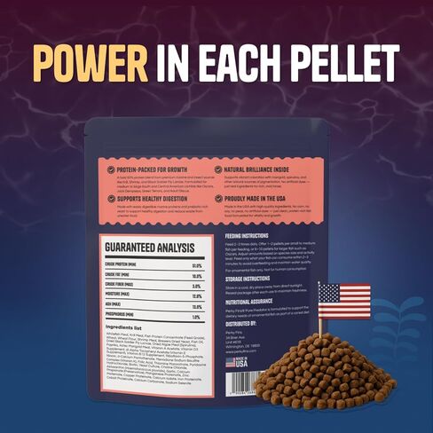 Pure Predator Cichlid Pellets | High Protein Cichlid Fish Food | Sinking Fish Food Pellets for Freshwater & Tropical Fish | Oscar & Large Cichlid Food | Aquarium Fish Food 3.5oz in Kuwait