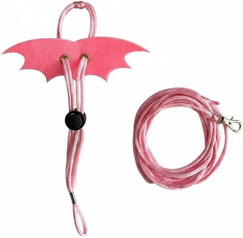 Hamster Leash and Harness Anti-Prevent Slipping Hamster Walking Leash Lightweight Winged Pet Harness for Squirrels, Pink S in Kuwait