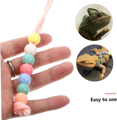 Cabilock 3pcs Adjustable Luminous Reptile Lizard Leash Set with Harness for Small Pets Bearded Dragon Outdoor Walking Traction Rope in Kuwait