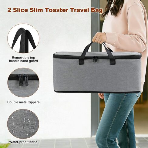 Carrying Bag for Bella 2 Slice Slim Toaster, Portable Outdoor Travel Carrier Bag Case for Bella, 2 Slice Slim Toaster Bag with Aluminum Foil Lining, Waterproof & Heat-Resistant in Kuwait