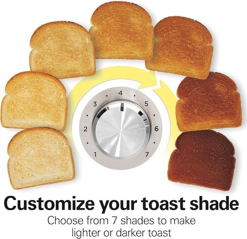 محمصة هاميلتون بيتش الأنيقة المصنوعة من الفولاذ المقاوم للصدأ شريحتين، تقنية Sure-Toast One-Slice، R22721 (متجددة) in Kuwait