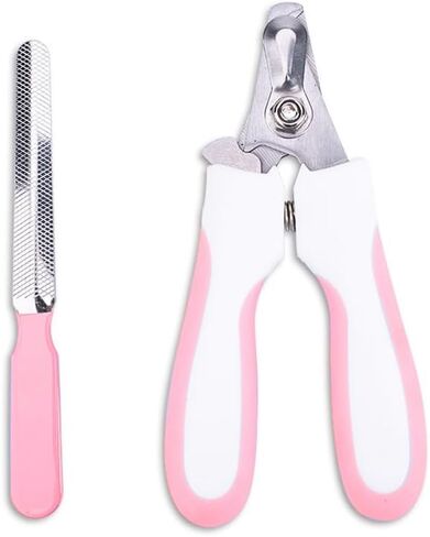 Kimono Art Dog & Cat Pets Nail Trimmers and Clippers, Professional Claw Care Grooming Tool for Pets, Avoid Over Cutting Bloodlines, Pink, for Large and Medium Dogs in Kuwait