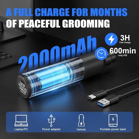 أداة تشذيب أظافر الكلاب والحفر 2026 الجديدة الصامتة Groom Pro 3 سرعات للحيوانات الأليفة مع ضوء LED، حماية آمنة للكفوف الهادئة وغير المؤلمة للكلاب والقطط 40 ديسيبل in Kuwait