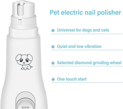 Electric Dog Nail Clippers Battery Powered Pet Nail Trimmer Tools Portable Pets Nailclippers Painless Paws Clippers in Kuwait