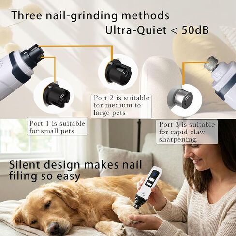 OUTMX 2026 Upgrade Dog Nail Clippers, Groom Silent Pro Nail Grinder Set, Dog and Cat Nail Clipper, Dog Nail Trimmers for Small and Medium-Sized Pets of Different Sizes in Kuwait