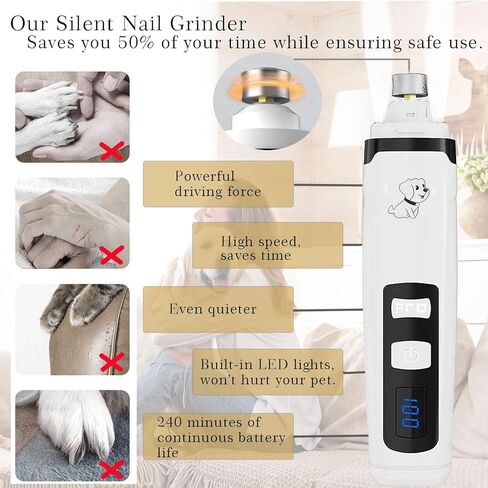 OUTMX 2026 Upgrade Dog Nail Clippers, Groom Silent Pro Nail Grinder Set, Dog and Cat Nail Clipper, Dog Nail Trimmers for Small and Medium-Sized Pets of Different Sizes in Kuwait