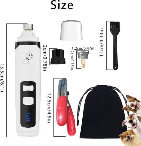 OUTMX 2026 Upgrade Dog Nail Clippers, Groom Silent Pro Nail Grinder Set, Dog and Cat Nail Clipper, Dog Nail Trimmers for Small and Medium-Sized Pets of Different Sizes in Kuwait