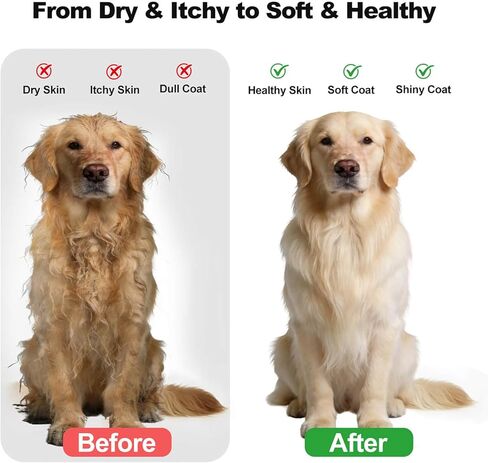 1 Gallon Dog Shampoo, Oatmeal Honey Moisturizing Shampoo for Dogs with Sensitive Dry Itchy Skin, Deodorizing & Deep Cleaning, Concentrated Formula in Kuwait