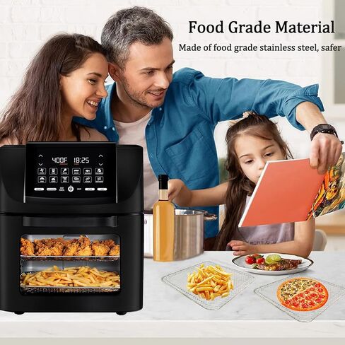 ALJ 3PCS Air Fryer Oven Mesh Shelf for Gourmia 14QT Digital Air Fryer Oven, Premium Dehydrator Rack Grid Grill Pan Crisper Cooking Plate Tray Insert Grate for Gourmia Air Fryer Oven, Dishwasher Safe in Kuwait