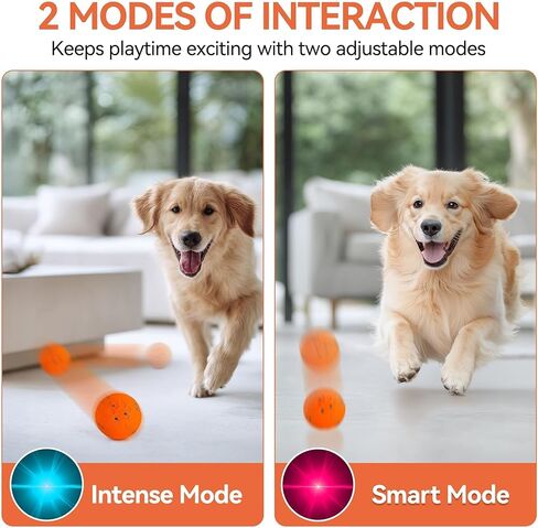 ALL FOR PAWS Interactive Dog Toy, Smart Dog Ball for Medium and Large Dogs, Automatic Moving, Bouncing and Rotating Ball Toy, ETPU Material, Motion-Activated and USB Rechargeable in Kuwait