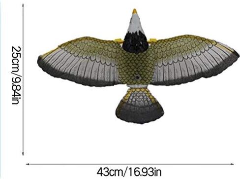 Falcon Bird Scarer, Realistic Sound Deterrent for Effective Bird Control, Hanging Eagle Decoy, Weatherproof Solar-Powered Design, for Gardeners, Farmers, Parks, Farms, Backyards, O in Kuwait