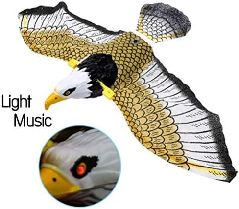 Falcon Bird Scarer, Realistic Sound Deterrent for Effective Bird Control, Hanging Eagle Decoy, Weatherproof Solar-Powered Design, for Gardeners, Farmers, Parks, Farms, Backyards, O in Saudi Arabia